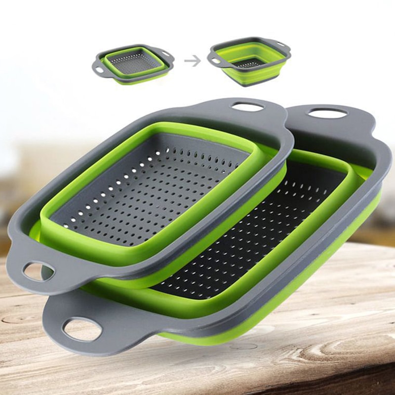 Square Foldable Washing Basket Colander