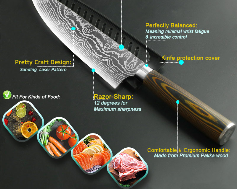 Carbon Stainless Steel Kitchen Knife