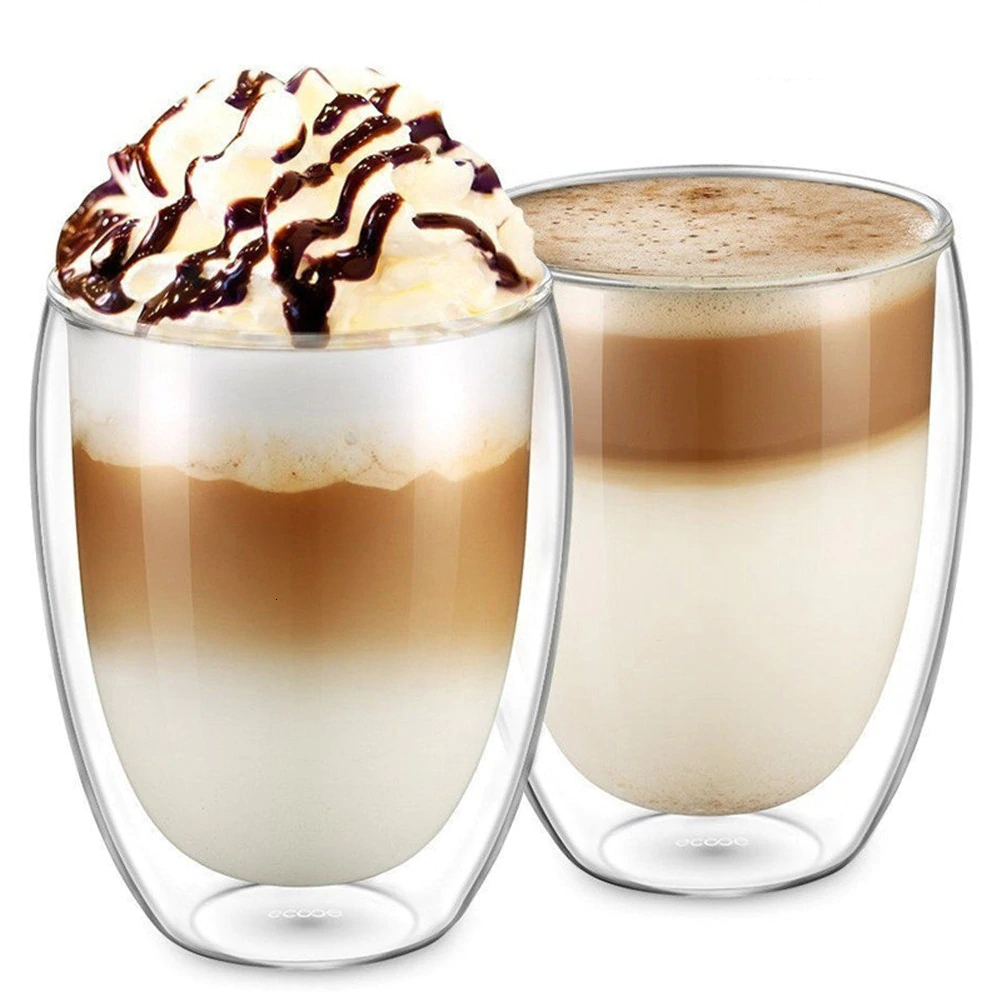 Heat-Resistant Double Wall Glass Coffee Cups