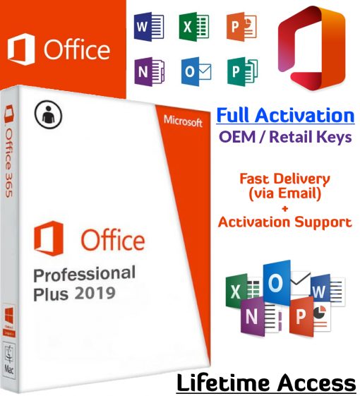 Microsoft Office Professional Plus (2019) - Activation Key (1-PC) | Genuine Software License